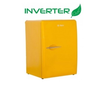 RETRO İNVERTER SİSTEM MİNİBAR BLOK KAPI 40 LT SARI RENK