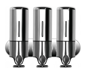 304 PASLANMAZ ÇELİK T ÇEKME SIVI SABUNLUK ÜÇLÜ