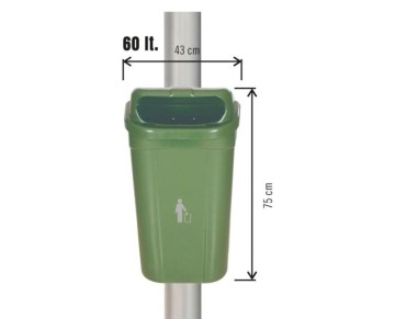 DİREK TİPİ PLASTİK ÇÖP KOVASI