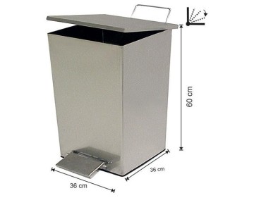 79 LT AMORTİSÖRLÜ KARE Pedallı ÇÖP KOVASI