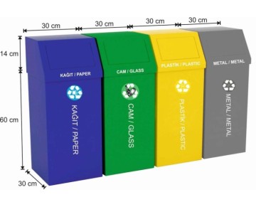 216 LT DÖRTLÜ GERİ DÖNÜŞÜM SETİ BOYALI